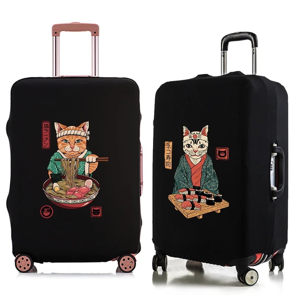 

Luggage Protective Cover Travel Suitcase Elastic Covers for 18-32 Inch Trolley Case Dust Cover Japancat Print Travel Accessories