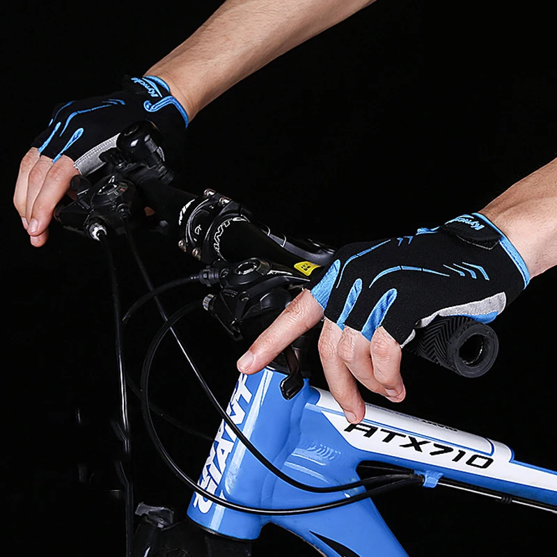 

Wearable Men Gloves Breathable Outdoor Riding Cycling Half Finger Sports Gloves Male Thumb Sweat Towel Fitness Gloves Wholesale