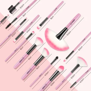 Kit De 13 Pinceaux De Maquillage Professionnels Pour Fond De Teint, Fard à Joues - Rose