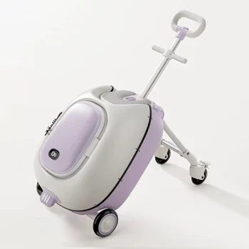 Il bagaglio per bambini può sedersi e cavalcare i bambini, imbarco da viaggio, valigie trolley con ruote universali rimovibili due in uno 1