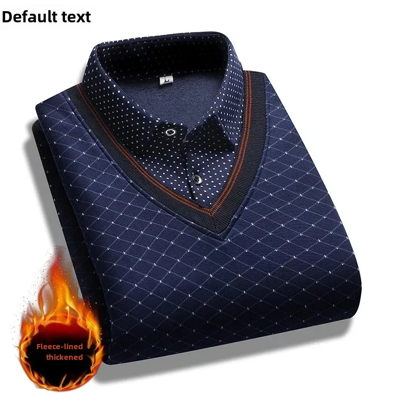 Middle-aged And Elderly Men's Fleece-lined Thickened Chenille Coat