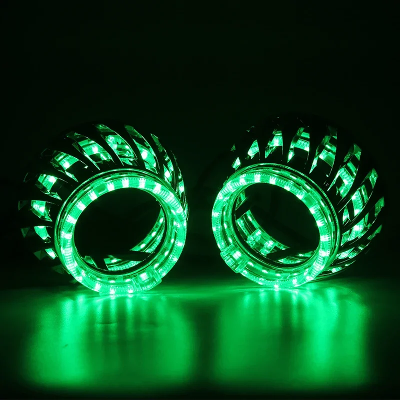 SANVI-luces LED de Ojos de Ángel para coche, luces DRL RGB de 2,5 pulgadas para lente de xenón de 2,5 pulgadas, lente de proyector LED, reequipamiento DIY image_2