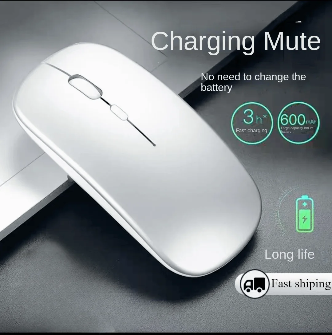 Wireless Gaming Mouse Wireless Mouse Ergonomic Mouse For Laptop PC Bluetooth Rechargeable Silent USB For Xiaomi Pad