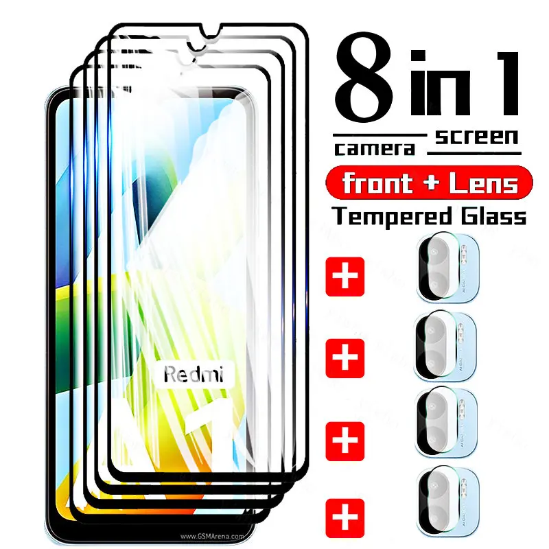 Vetro 8 In1 Per Redmi A1 A1 + Plus Pellicola Protettiva Per Obiettivo Della Fotocamera In Vetro Temperato Per Xiaomi Redmi A1 Proteggi Schermo In Vetr