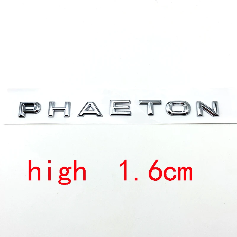 Volkswagen 3D ABS PHAETON Car Letter Sticker Tail Bumper Badge Auto Rear Trunk Emblem Decals Styling Accessories