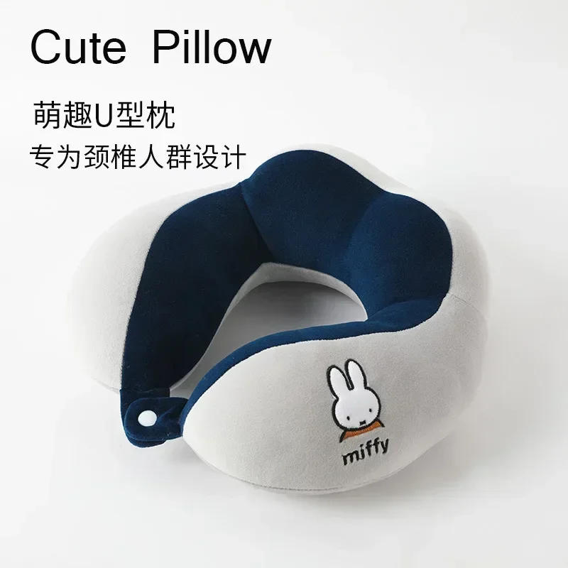 Miffy Four Hump Peaks Neck Pillow Cervical Occipital Region U-shaped Travel Pillow for Cars and Airplanes travel pillow cervical orthopedic pillow
