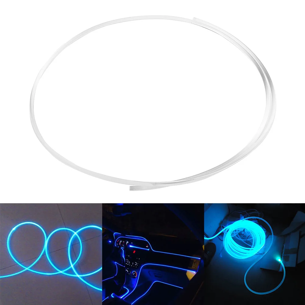 Cavo In Fibra Ottica Luminosa 1M - Bagliore Laterale Per Decorazioni Auto, Casa E Natale - Spessore 1.5-5mm (2mm), Trasparente