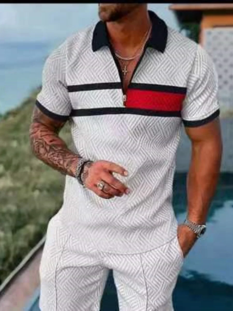 Amazon Cross-Border Men's Summer Casual Breathable Multi-Color Suit Fashion and Comfortable