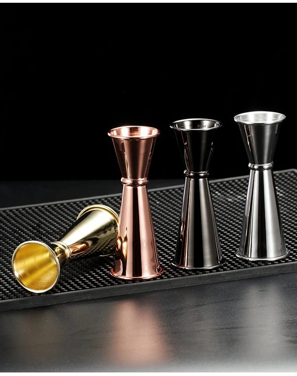 Stainless Steel Cocktail Shaker Measure Cup For Home Bar Party Bar Jigger Double Spirit Measuring Cup Kitchen Barware Tools cocktail shaker measuring jigger stainless steel measuring cups
