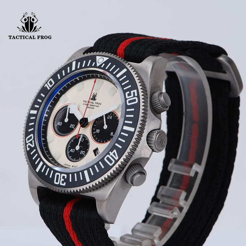

Tactical Frog FXD Titanium VS75B Men Diving Watch Sapphire Quartz Movement Solar-powered BGW9 Super Luminous 20 ATM Reloj hombre