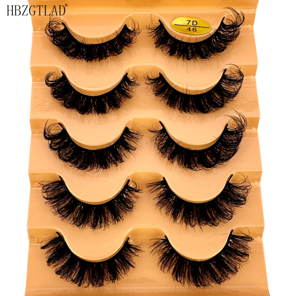 

Cat eye Eyelashes 3D Natural False Lashes D Curl Fluffy Soft Cross 5 pairs Manga Lashes Wispy Natural Eyelash Extension Makeup