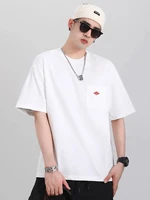 2025 nouveaux hommes femmes pur coton marque de mode broderie T-shirt Simple poche à manches courtes commandes exportées au japonais 2