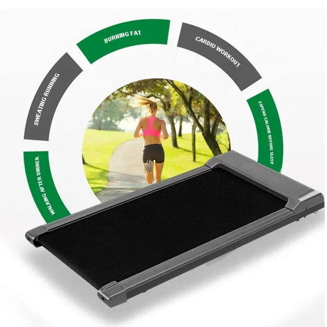 Foldable Motorised Mini Walking cardio training flat walking machine electric mini walking running treadmill pad