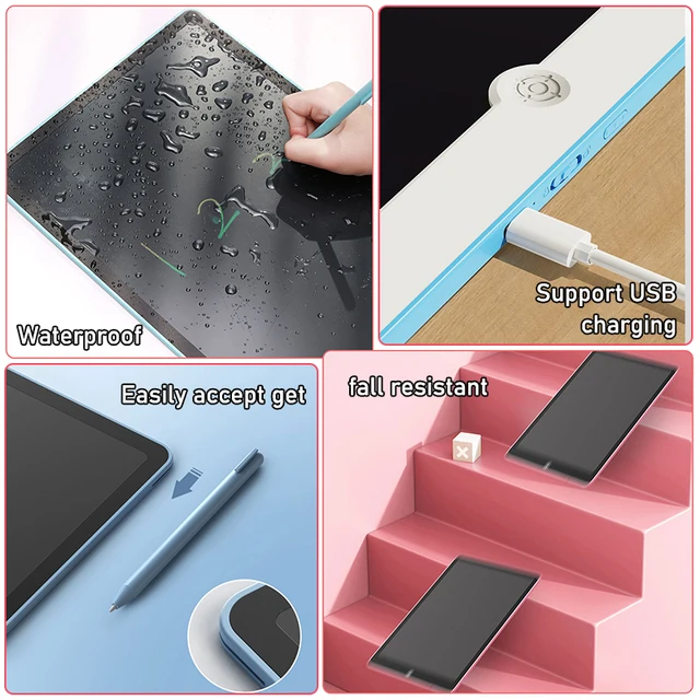 Tableau d'écriture LCD 19 pouces, outils d'écriture d'art et de peinture pour enfants, jouets éducatifs pour filles de 3 4 5 6 7 ans, jouets pour bébés garçons 2