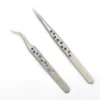 2pcs Eyelashes Tweezers Stainless Steel Makeup Eyelash Tweezers Eyelash Extension Tweezer Eyebrow Tweezers Eyelash Tweezers Set 3