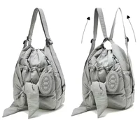 Women Bag Nylon High-Capacity Fashion Casual Backpack Bow Drawstring Shoulder Bag Handbag All-match - Image 6