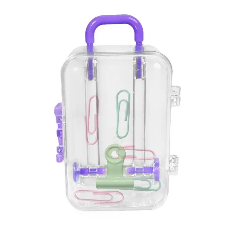 

Cute Mini Rolling Travel Suitcase Wedding Favors Box Desktop Trolley Movable Luggage Organizing Festival Candy Boxs Decoration