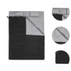 Double Sleeping Bag Warm Camping Sleep Bag 2 Person with Carry Pouch Portable Waterproof Backpacking Quilt for Indoor Travel 5