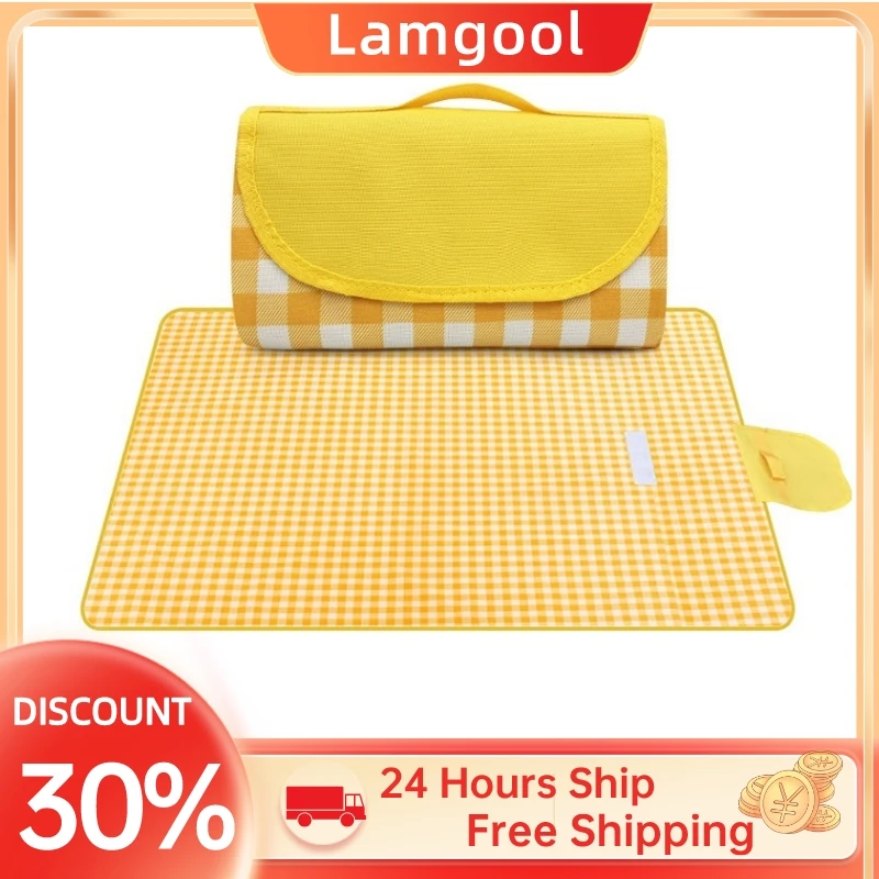 

Коврик для пикника, портативный плед для кемпинга, пешего туризма, пляжа, складной коврик для кемпинга, Толстый водонепроницаемый тканевый коврик для газона, оборудование для кемпинга, коврик