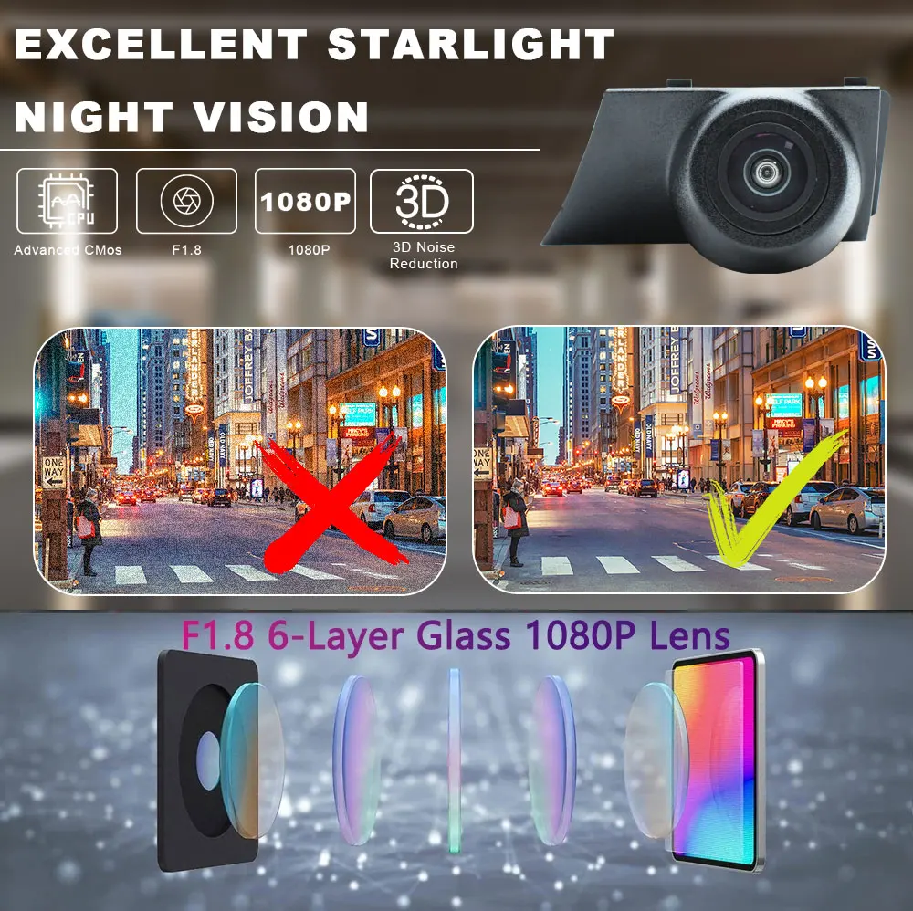 AHD 1080P 170 °   폭스바겐 VW 골프 7 Mk7 페이스리프트 2018 2019 2020 2021 차량 로고 전방 카메라용 어안 카메라
