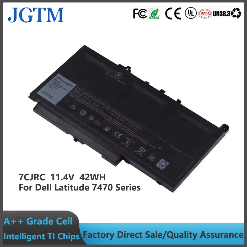 

Аккумуляторная батарея JGTM 7CJRC KNM09 0KNM09 для ноутбука Latitude 12 E7270 E7470 7470 7270 серия батарея ies 11,4 в 42Wh 21X15 021X15
