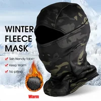 Cagoule de Camouflage chaude en polaire d'hiver, masque complet de Ski résistant au froid pour l'extérieur, masque de moto, doublure de casque 1