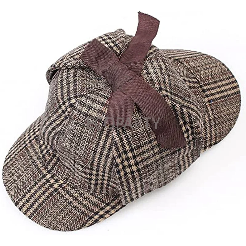 Kids Detective Costume Boys Formal Suit Vest Beret Detective Hat Accessories Set for Halloween