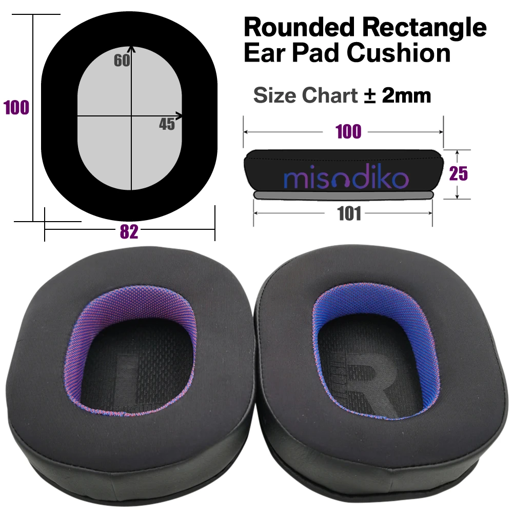 Almofadas de Ouvido Substituição para Razer Misodiko Atualizado Blackshark x Pro g Gaming Headset v2 - - Image 2