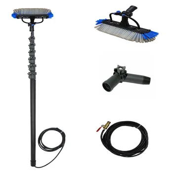Pulizia del pannello solare Palo in carbonio puro da 30 piedi con spazzola alimentata ad acqua per la pulizia delle finestre (9,0 M) 1
