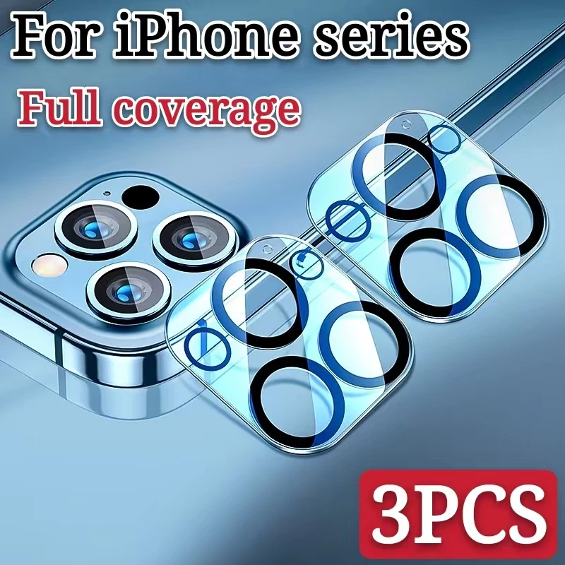 3Pcs Camera Lens Glass Protector For Iphone 14 13 12 11 Pro Max Screen Protector For Iphone 13Mini 12 Pro Camera Glass Lens Film