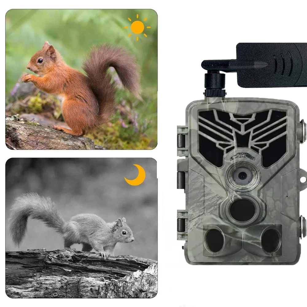 FREE APP Cloud Service Trail Camera 4G 2K 30MP Wildlife Hunting Cameras Night Vision Cellular Wireless Surveillance HC810Plus