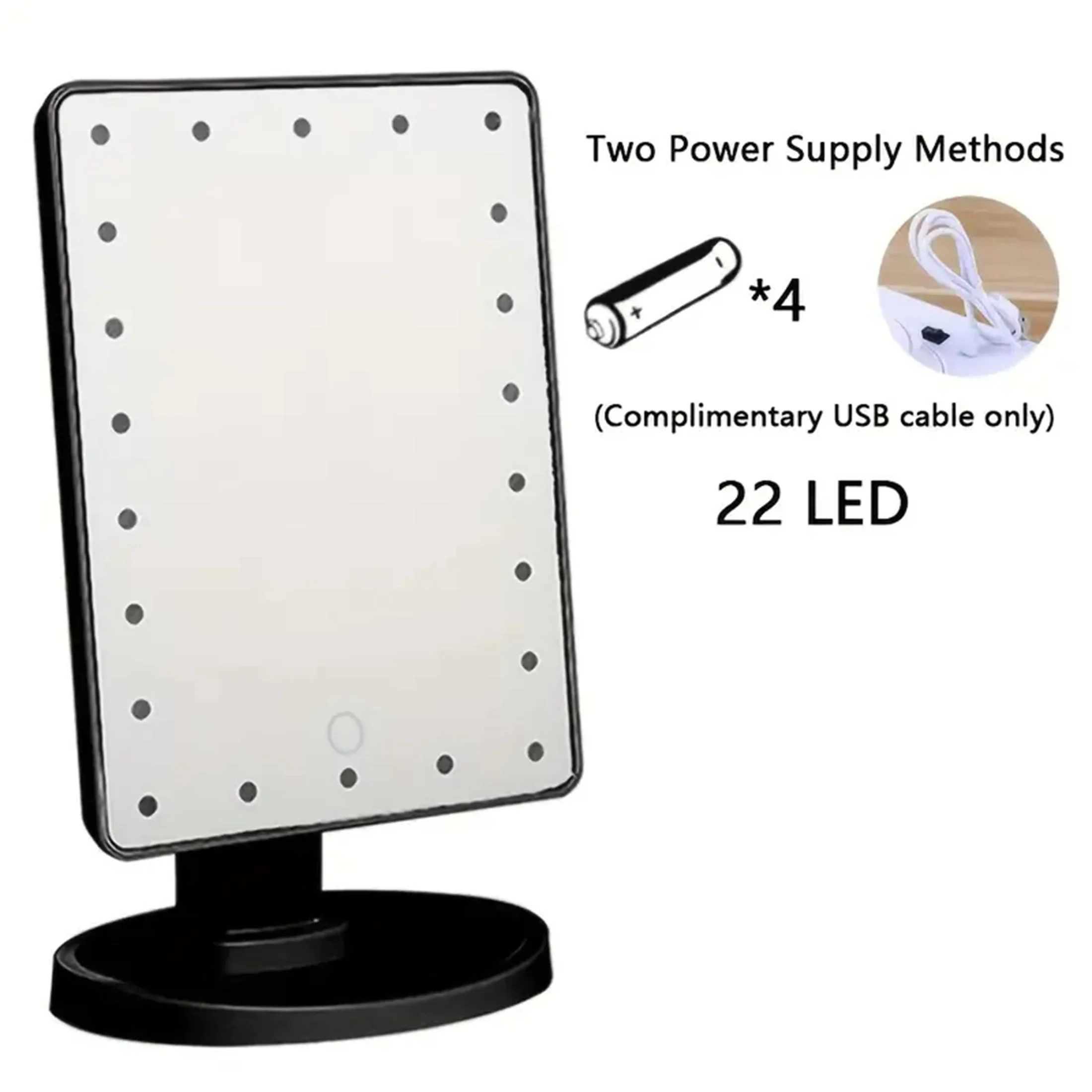 LED Makeup Mirror Magnification Vanity Mirror with Touch Switch Dimmable with 180 &deg; Rotation Dressing Table Light