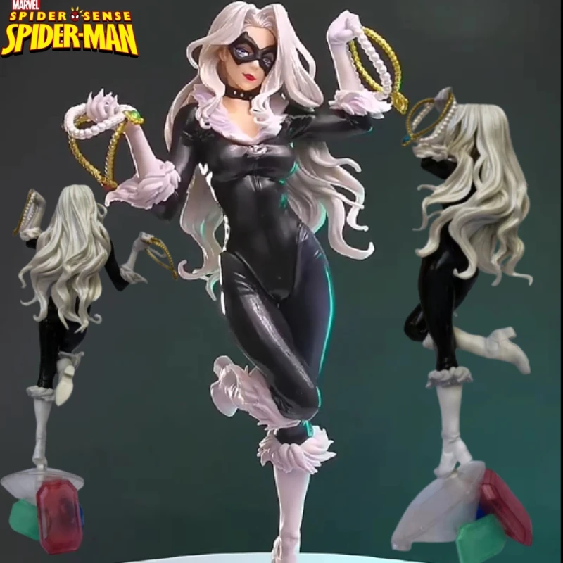 25Cm Marvel The Amazing Spider-Man Black Cat Felicia Hardy Gk Pvc Figure Model Collection Toys Regali Action Model Display Doll
