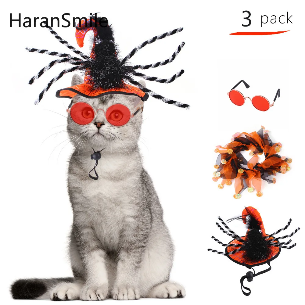 

Halloween Pet Jewelry Collar Funny Spider Cat Suit Kitten Accessories