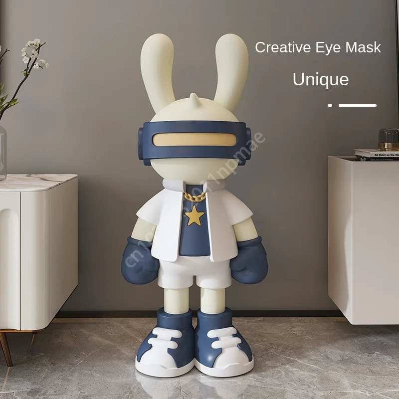 

Creative Technology Rabbit Doll Floor Decoration Home Decoration Living Room Statue Ornament Accessories Sculpture Resin Animals