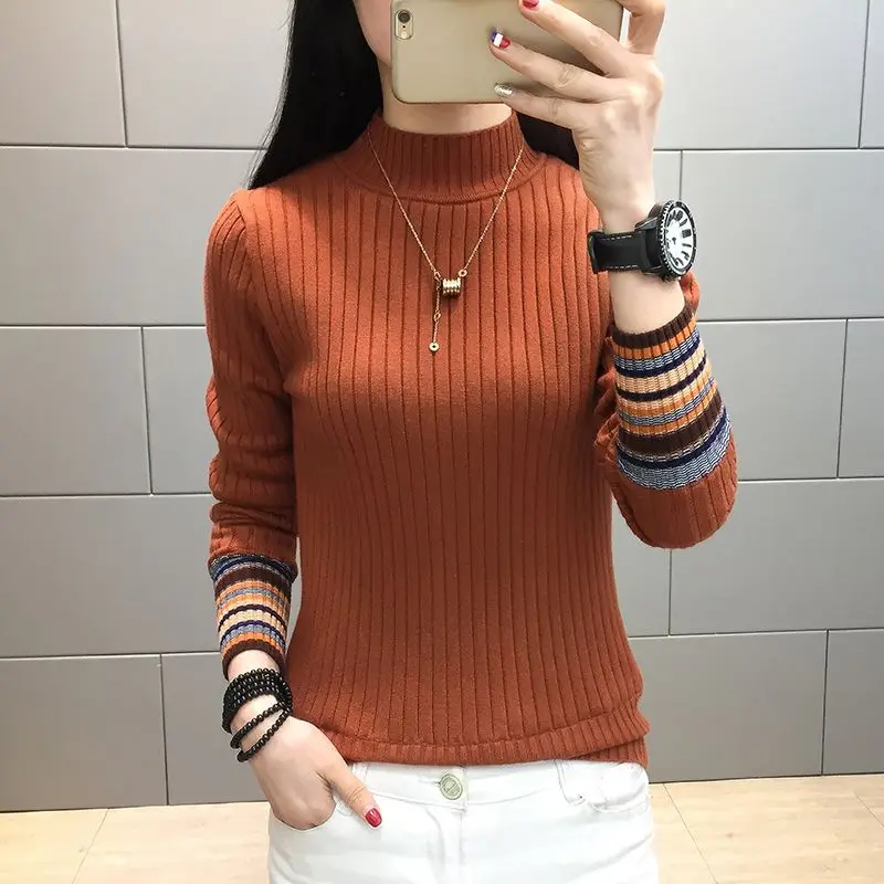Trendy Half Button Oversized Pullover Wool Collared Sweater