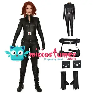 Black Widow Child Girls Costume Avengers Agent Jumpsuit Halloween