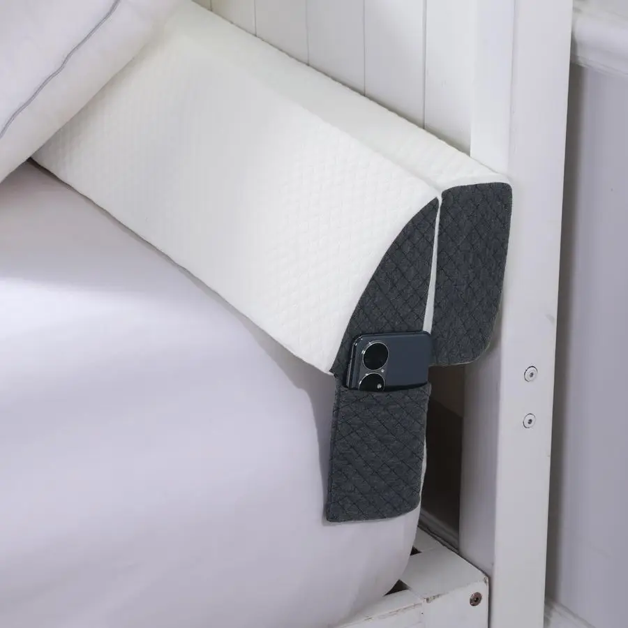 Pillow Wedge for Headboard Gap,Mattress Wedge Gap Filler Queen Size,Bed Crack Pillow,Foam Bed Gap Filler,Multifuctional Headboar