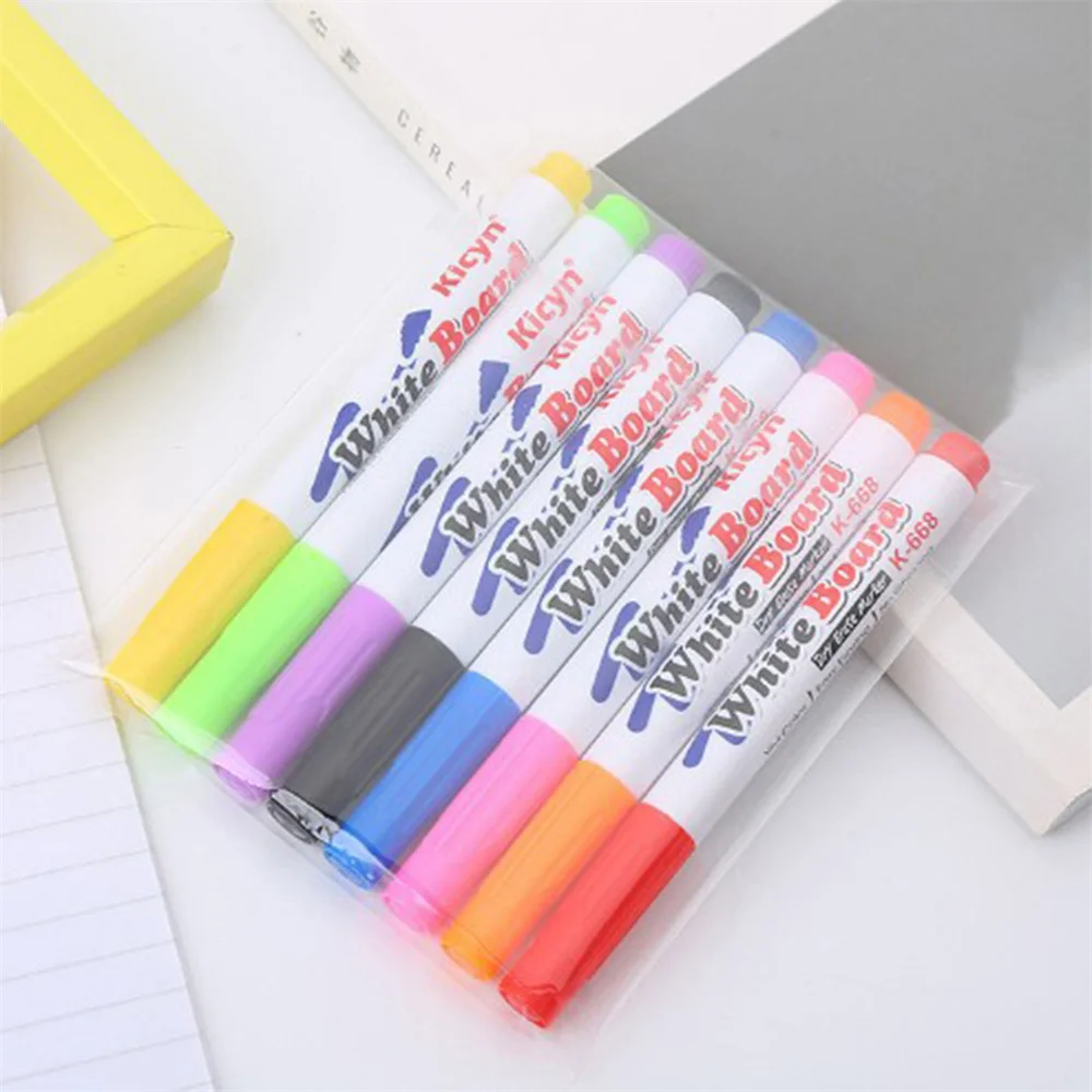 8/12 Colors Magical Water Floating Student Painting Brush Whiteboard Markers  Pen Suspension Kids Educational Painting Pen Toys 
