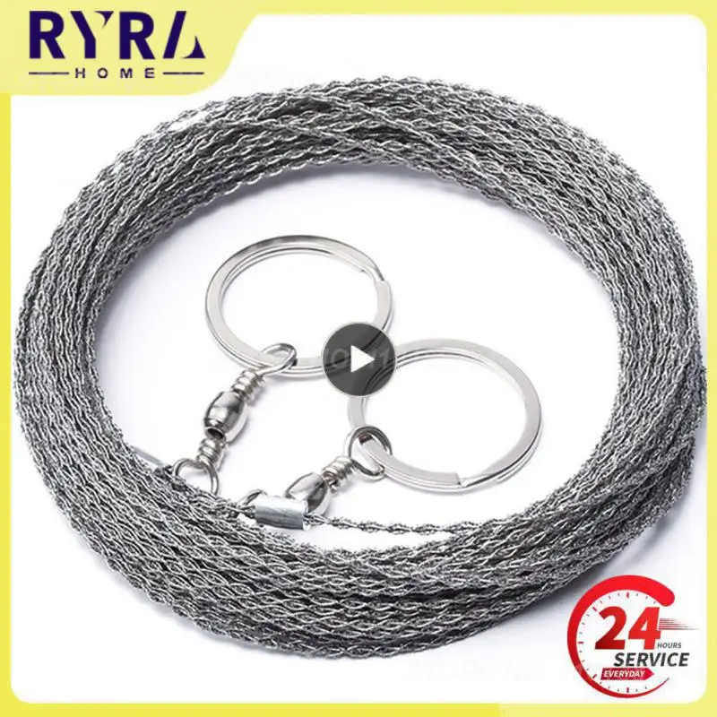 

Best Outdoor Hand-Drawn Rope Saw 304 Stainless Steel Wire Saw Camping Life-Saving Woodworking Super Fine Hand Saw Wire 5M
