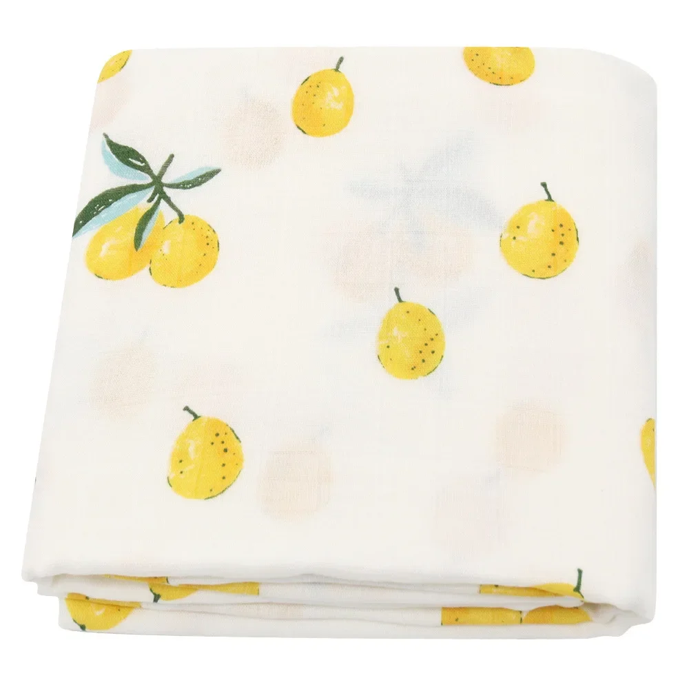 120X120CM Soft Bamboo Cotton Baby Muslin Blanket Swaddle Wrap Infant Stroller Nursing Cover Bath Towel