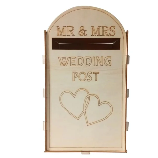 Diy Fa Esküvői Postafiók Ajándékkártya Doboz Malacka Bank Kreatív Születésnapi Party Dekorációs Kellékek