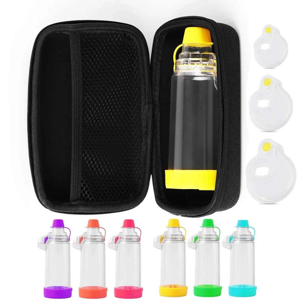 Aerosol Chamber Medical Grade Silicone Aerochamber Asthma Spacer Inhaler Spacer Device With Storage Bag For Child Adult asthma inhaler spacer