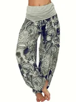 Plus Size 1XL-8XL Woman‘s Fashion  Multi-color Digital Printed Harem Pants Trousers Ladies Long Leg Wide Leg Pants Pants - Image 2