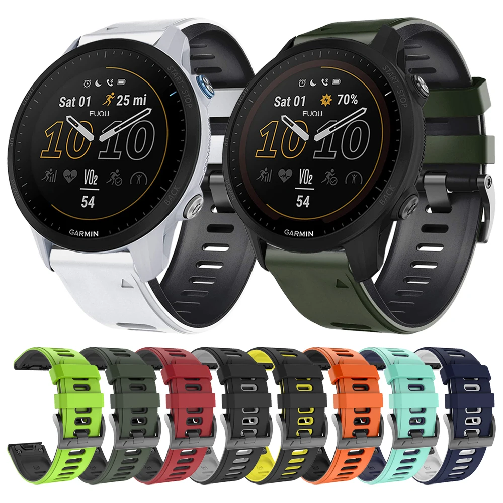 

QuickFit Watch Band For Garmin Forerunner 955 Solar Wristband 945 LTE 745 935 Silicone Strap Quick release 22 Watchband Bracelet
