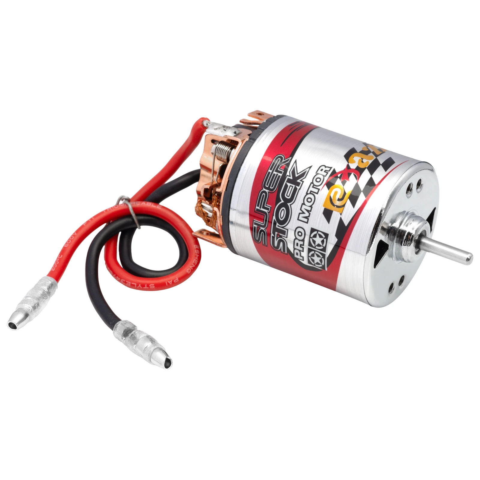 Pignon moteur RC en aluminium 12T à 40T de couleur rouge, avec dents usinées précisément, posé sur une surface blanche.