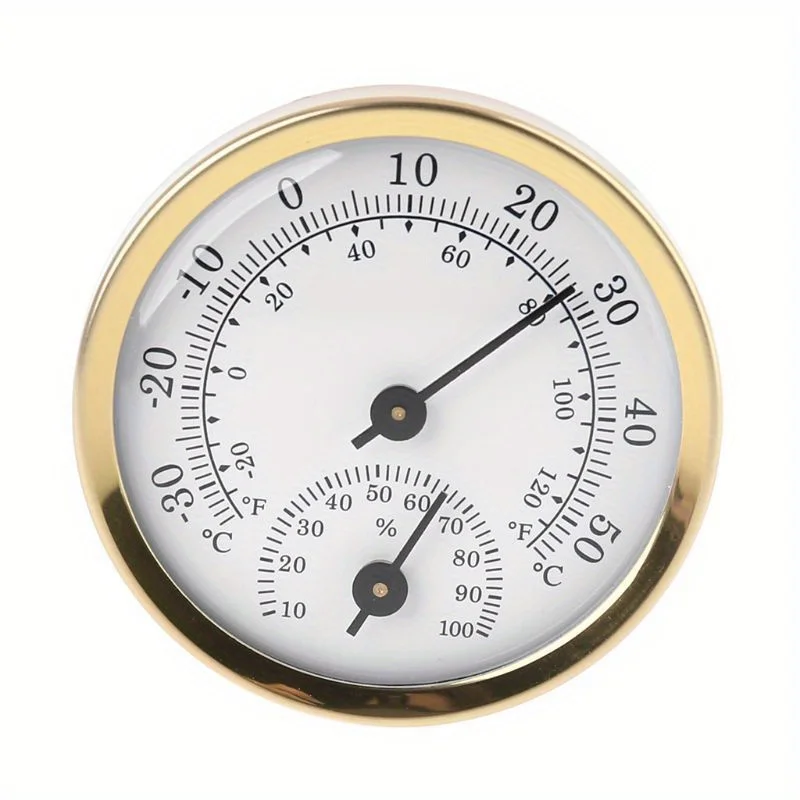 Dual Function Wall-Mounted Analog Temperature and Humidity Gauge