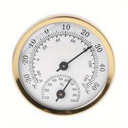 Dual Function Wall - Mounted Analog Temperature and Humidity Gauge (1pc)