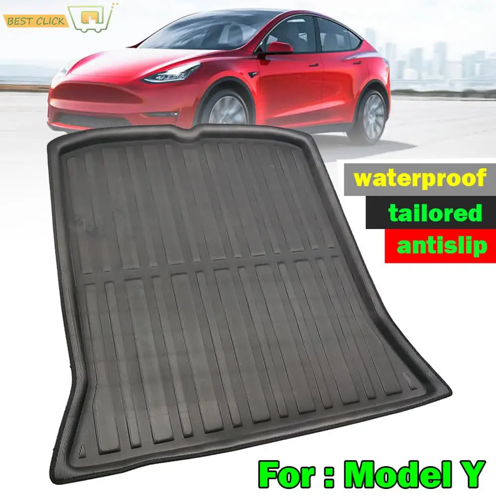 

Tailored For Tesla Model Y 2020 2021 2022 Rear Boot Cargo Liner Trunk Floor Mat Tray Luggage Cover Protector Tray