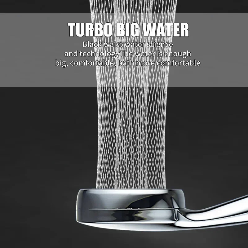 Shower Head High Pressure Water Saving Rainfall Bathroom Accessories ABS Chrome Holder